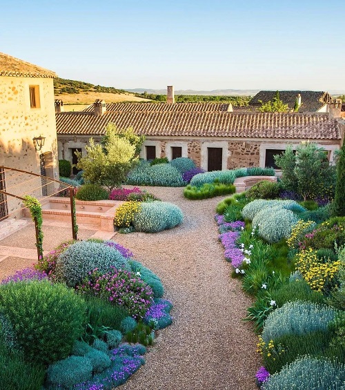 Bushes and Gravel Paths