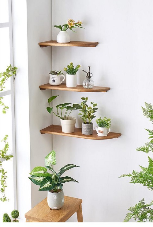 Wooden Corner Shelve s