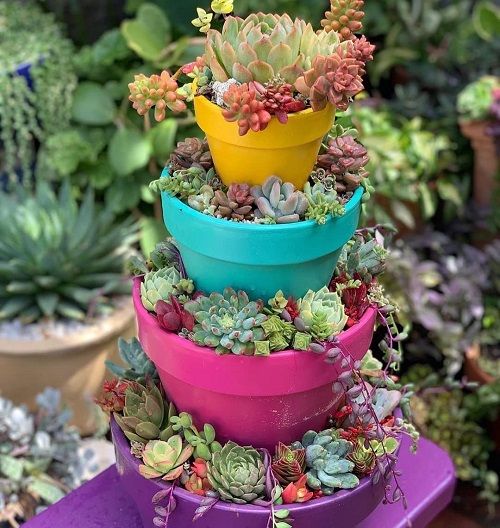 Succulent Tower Ideas 12