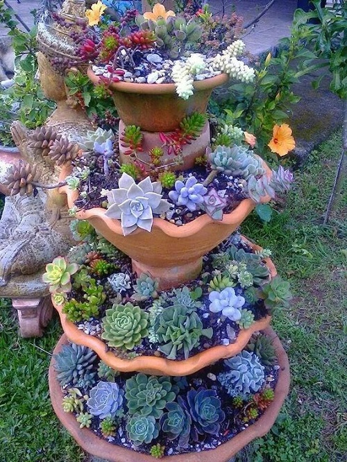 Succulent Tower Ideas 6