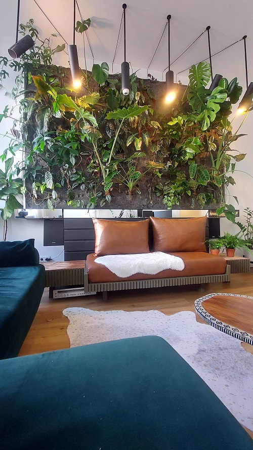 Wall Behind Sofa Decor Ideas with Plants 1