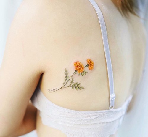 October Birth Flower Tattoo 18