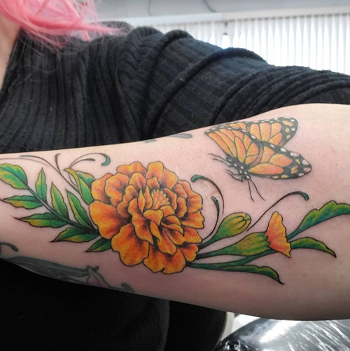 October Birth Flower Tattoo 20