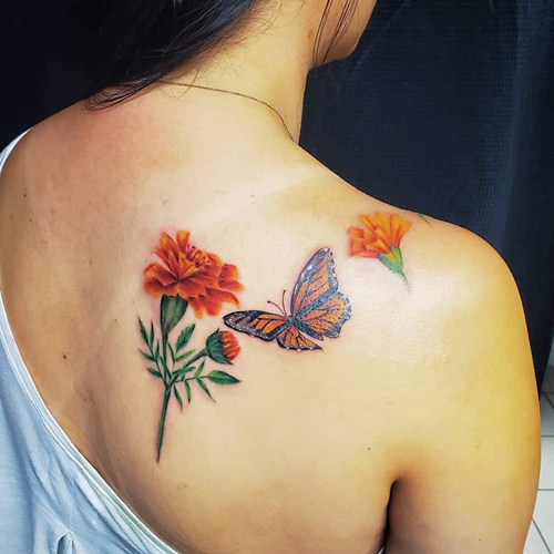 October Birth Flower Tattoo 32