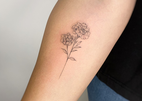 October Birth Flower Tattoo 5