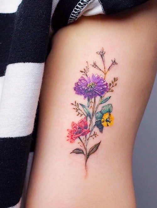 October Birth Flower Tattoo