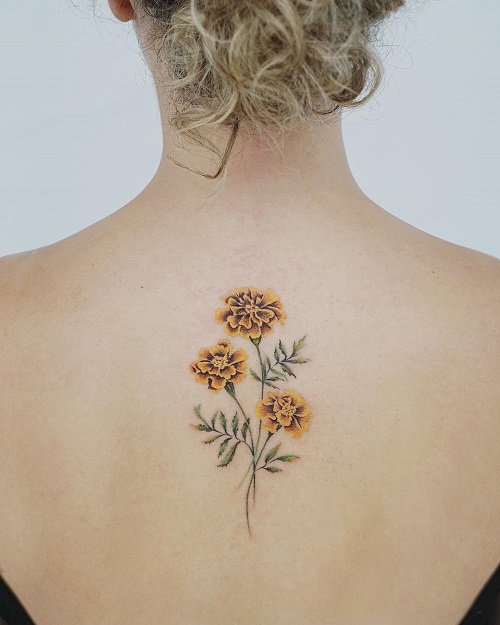 October Birth Flower Tattoo 11