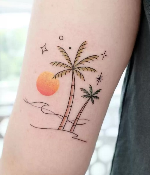 palm tree tattoo 1