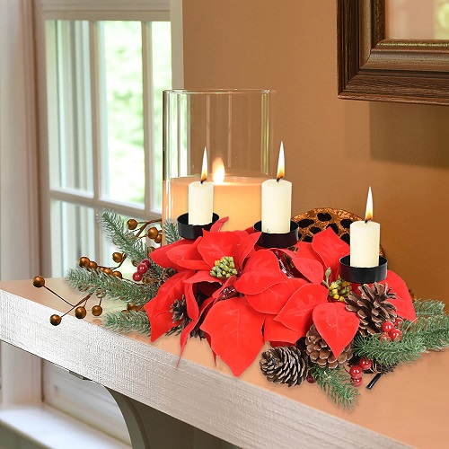 Poinsettia Arrangement Ideas 9