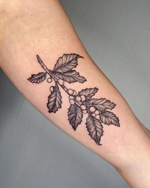 December Birth Flower Tattoo 1