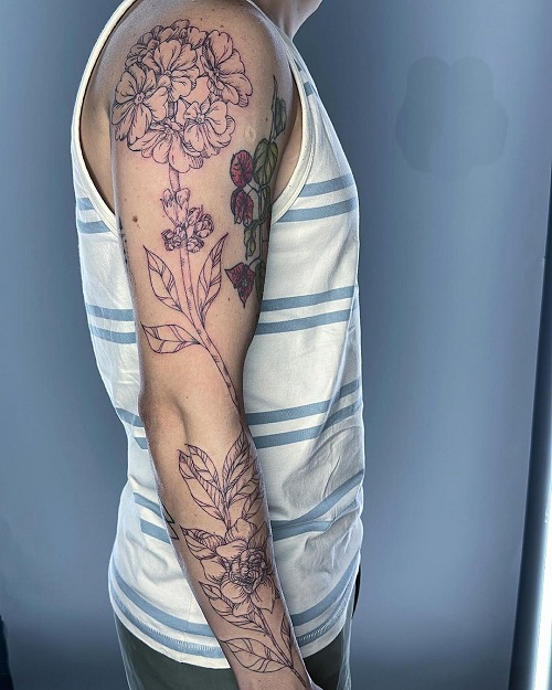 February Birth Flower Tattoo 15