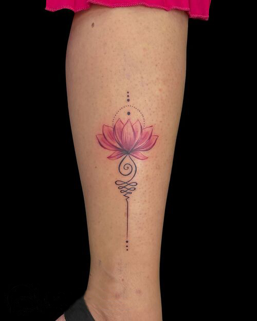 Small Lotus Flower Tattoo 17