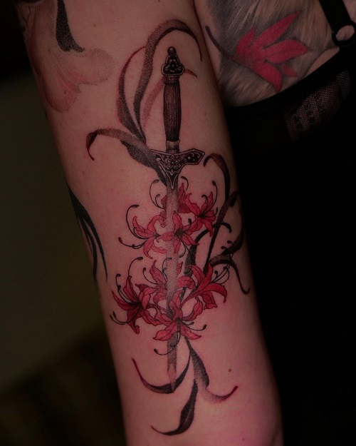 Spider Lily Tattoo 19