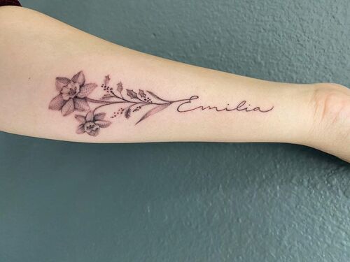 December Birth Flower Tattoo 2