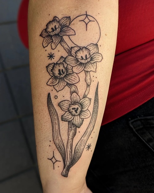 December Birth Flower Tattoo 21