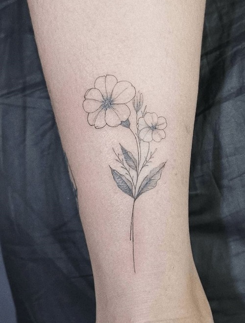 February Birth Flower Tattoo 29