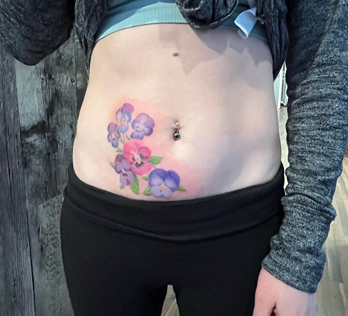 February Birth Flower Tattoo 3