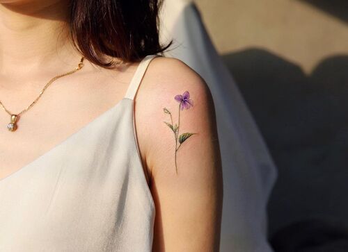 Pansy Flower Tattoo 3