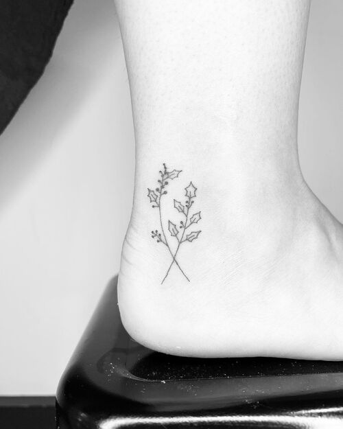 December Birth Flower Tattoo 3