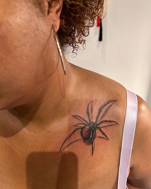 Black Widow Spider Tattoo 5