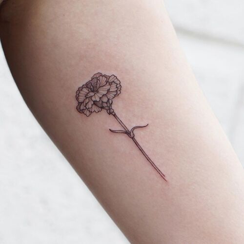 January Birth Flower Tattoo 7