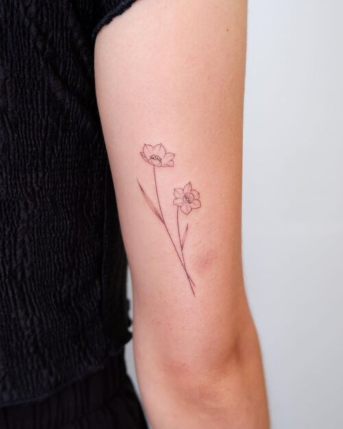 December Birth Flower Tattoo 9