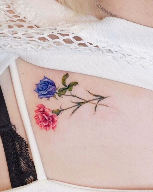 January Birth Flower Tattoo 9