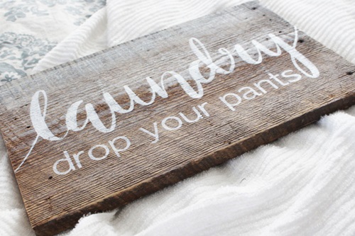 DIY Laundry Room Sign 25