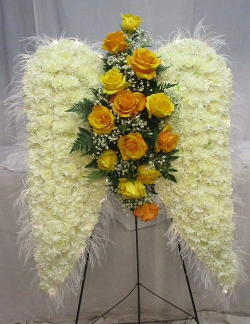 Angel Wings with Yellow Roses 10