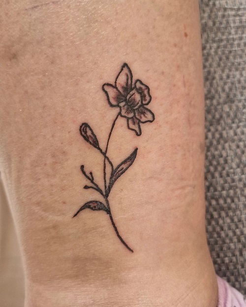 March Birth Flower Tattoo 11