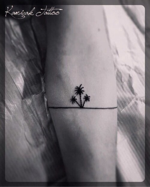 Small Palm Tree Tattoo 21