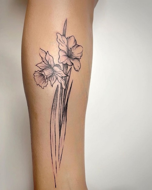 March Birth Flower Tattoo 23