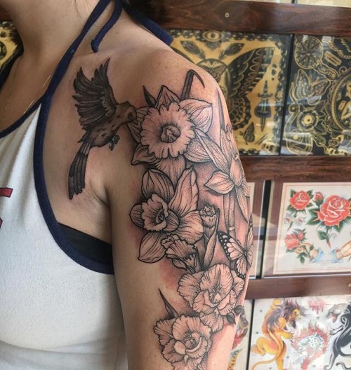 March Birth Flower Tattoo 25