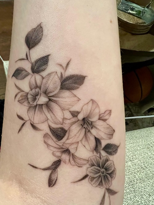 March Birth Tattoo Flowers 26