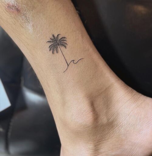 Small Palm Tree Tattoo 27