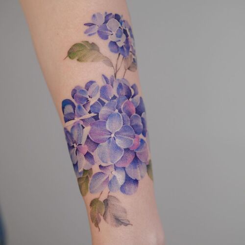 Hydrangea Tattoo 29