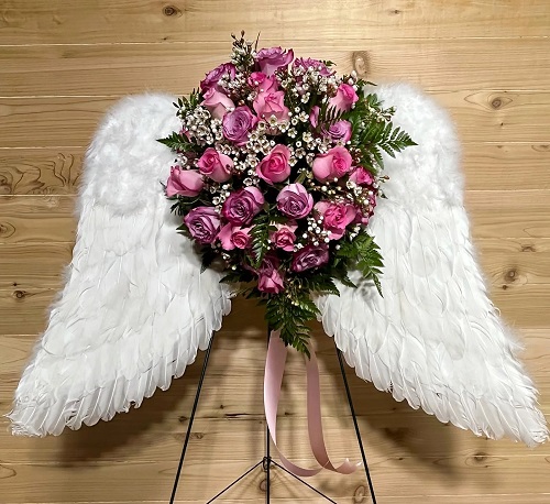 Pink Roses with Angel Wings 7