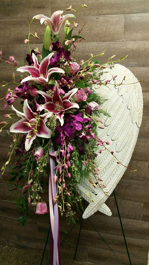 Stargazer Lily with Wing Arrangement 9