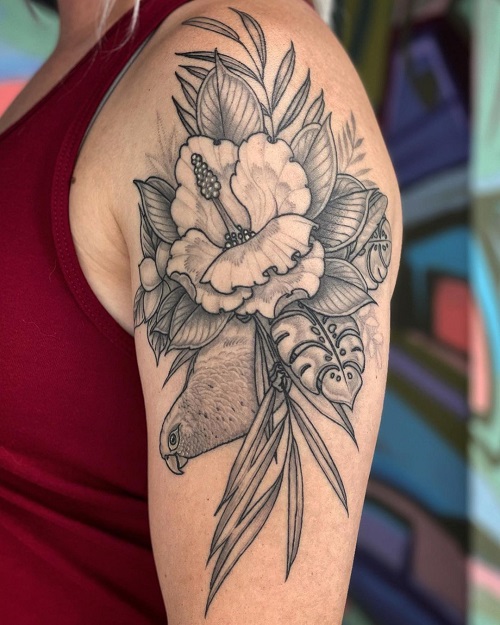  Tropical Flower Tattoo Ideas 21