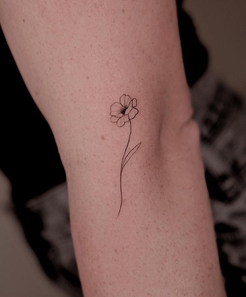 Tattoo Designs of Gladiolides and Poppies 1