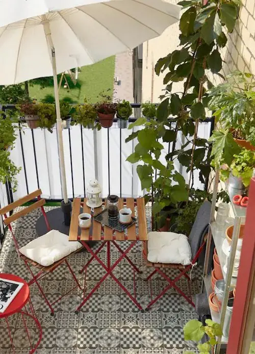 Outdoor Coffee Station with Retro Flooring