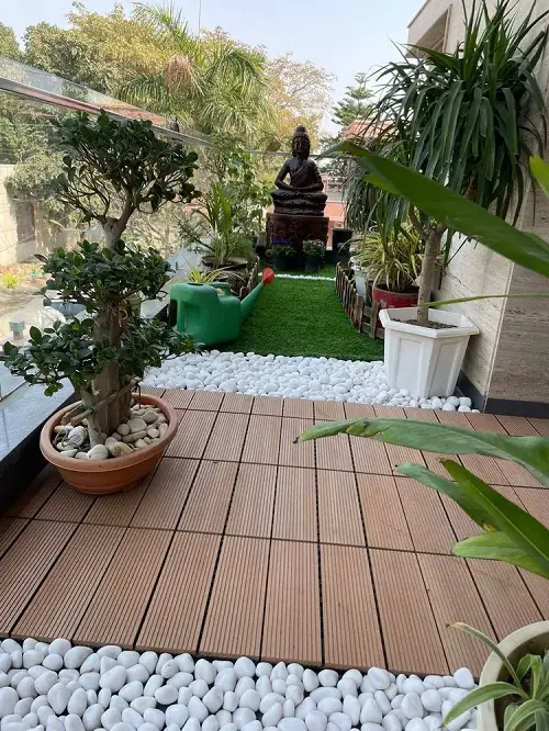 Zen Garden with Deck Flooring