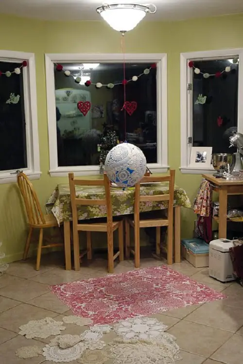 DIY Lacey Victorian Doily Lampshade
