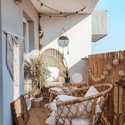 Hang Mirrors Apartment Balcony Garden Decorating Ideas 