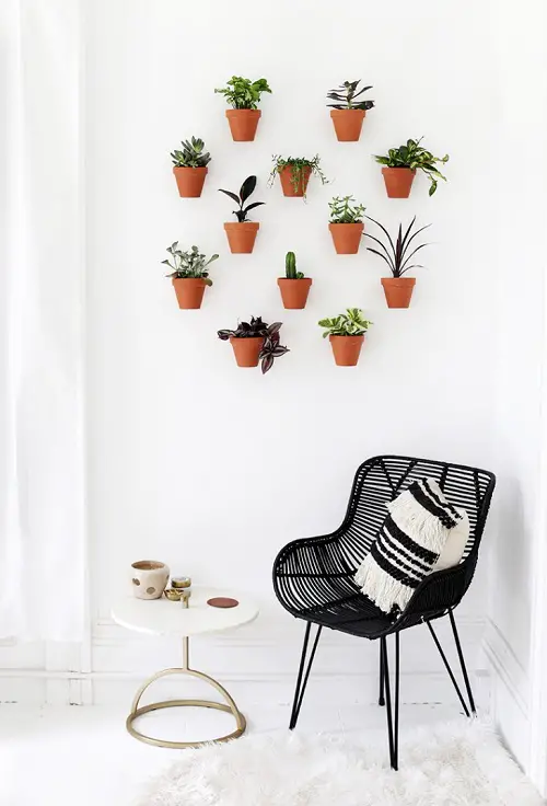 Wall Covered in Pots