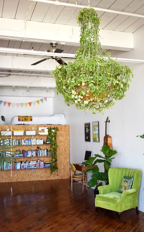 Green Chandelier display ideas