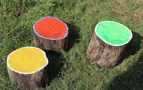 Transform tree stumps into beautiful glow-in-the-dark stools