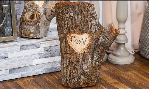 Create a timeless memory or celebrate moments by adding beautiful art to your tree stumps