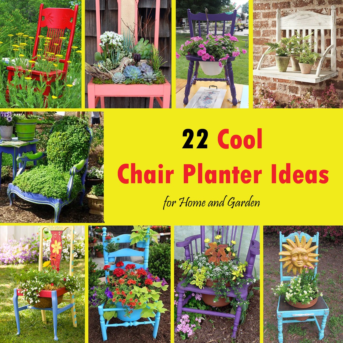 22 cool chair planter ideas for home and garden | balcony garden web