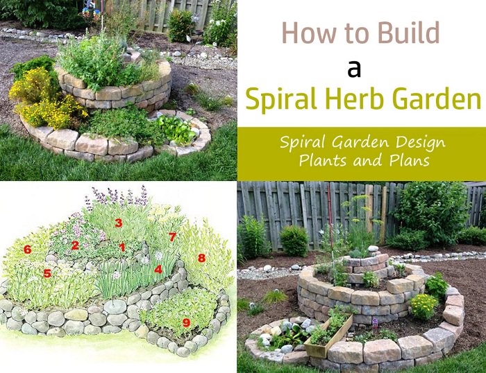 How to Build a Spiral Herb Garden Spiral Garden Design, Plants and